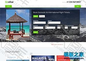 旅游机票在线预订门户模板