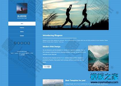 左栏响应式博客bootstrap模板图2