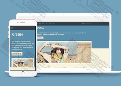 橙色清新HTML5网页模版图2