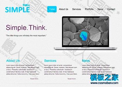简单的灰色IT科技软件html5模板图2
