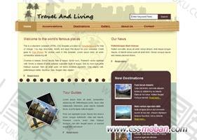 黄色旅游网页模板