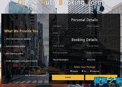 网格预定表单网站模板图2
