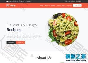 美味食谱教程网站模板