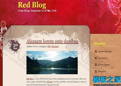 博客主题双列布局网站模板图2