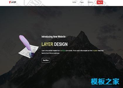 博客文章网站封面HTML模板图2