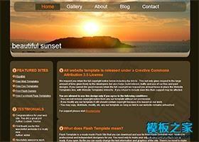 棕色夕阳学生个人网站模板