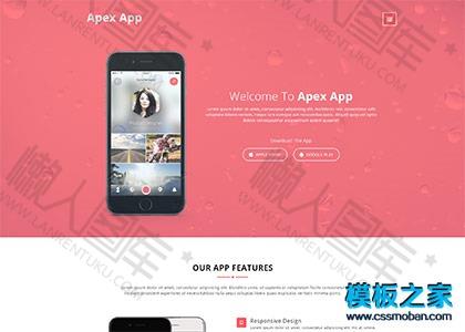 粉红色App开发公司html5模板图2
