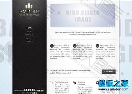 个人博客两栏展示网站模板图2