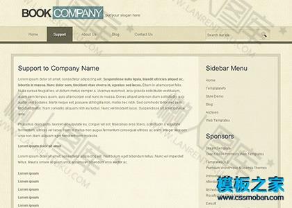 简约背景个人CSS模板图2