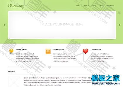 绿色清新简约企业网站html页面模板图2