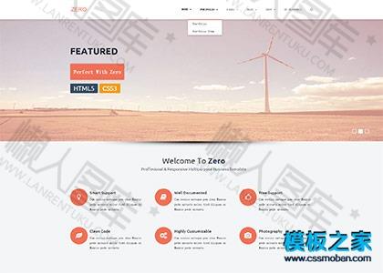 Zero响应式整站bootstrap模板图2