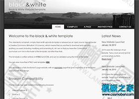 黑白简洁博客html模板