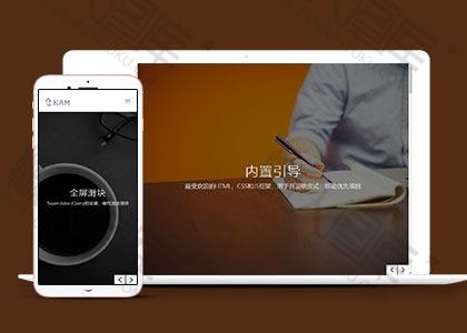 整站全屏响应式html网页模板图2
