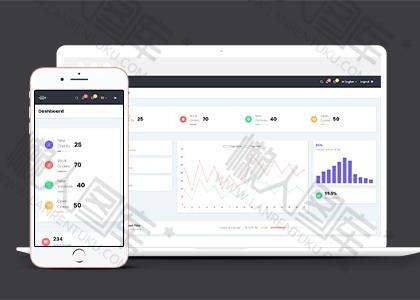 精品bootstrap响应式UI后台网站模板图2