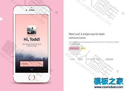 粉色app软件应用下载官网页面模板图2