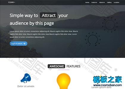 单页bootstrap作品展示模板图2