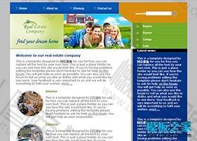 蓝色家庭简单的CSS网页模板