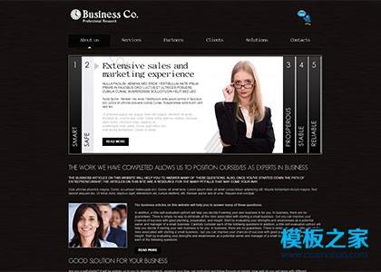 简单商务风琴js效果html5模板图2