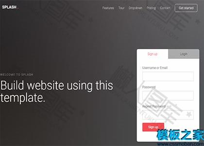 灰色网站登录页面设计图2
