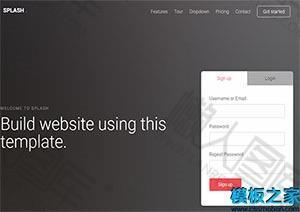 灰色网站登录页面设计