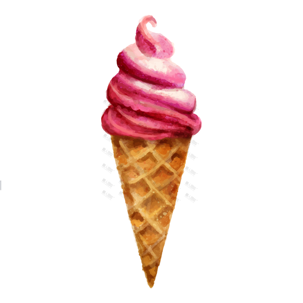草莓冰淇淋免抠图