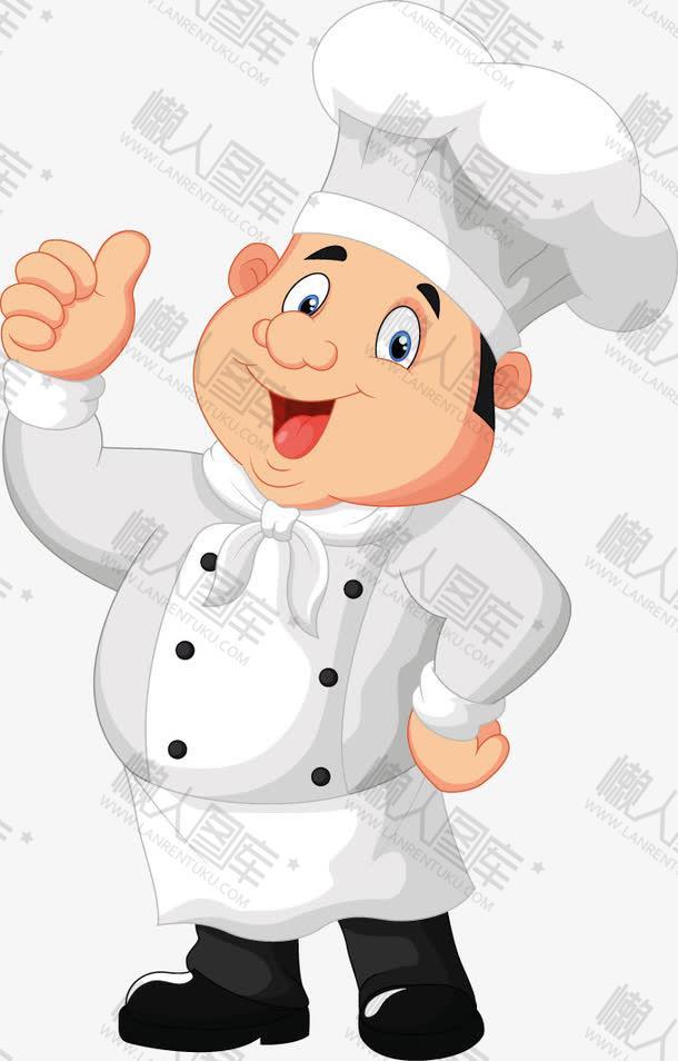 厨师竖大拇指卡通人物图1