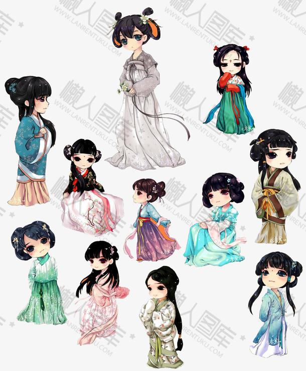 Q版汉服人物集锦图1