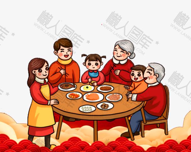 新年全家福年夜饭图1
