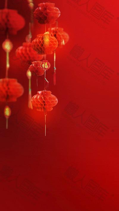 新年喜庆中国红背景