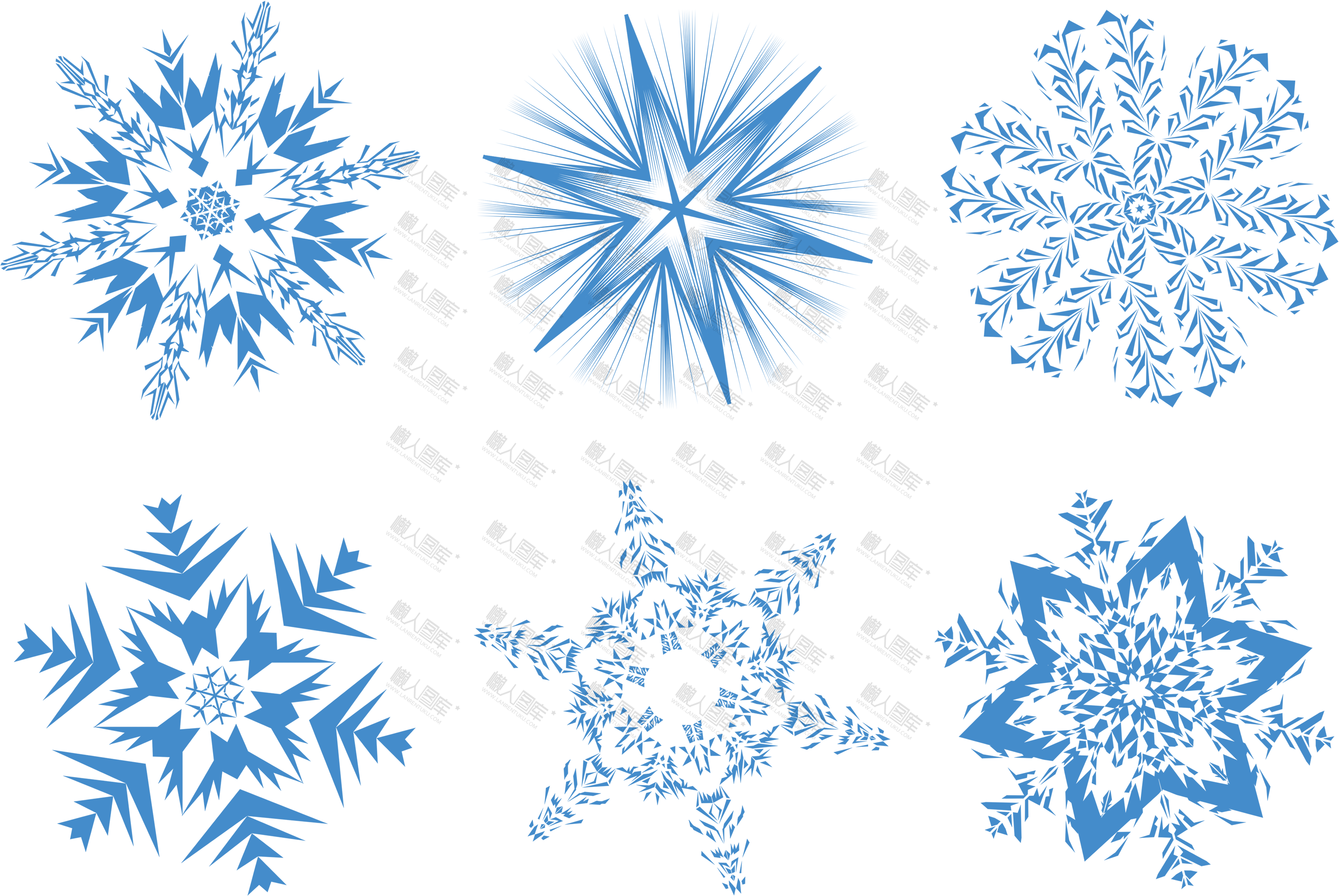 圣诞节雪花装饰图案