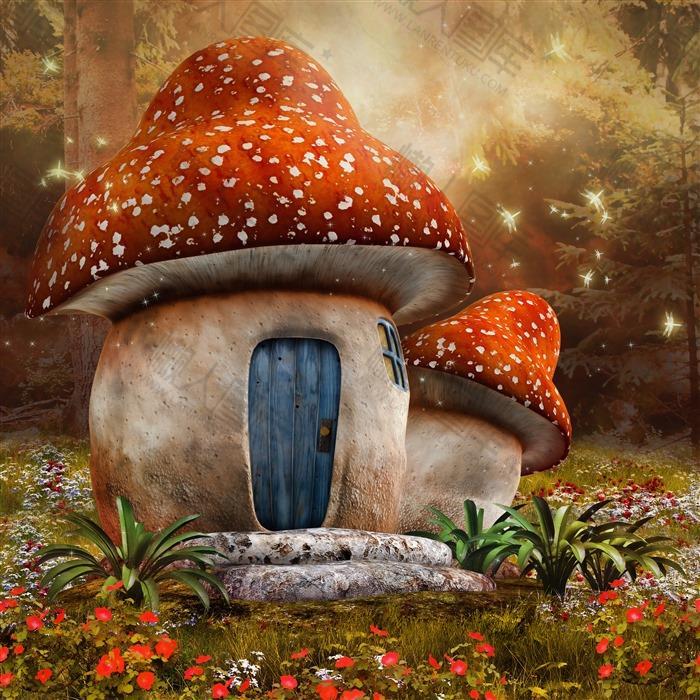 童话蘑菇屋图片