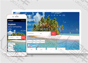 旅游度假酒店HTML5网站模板