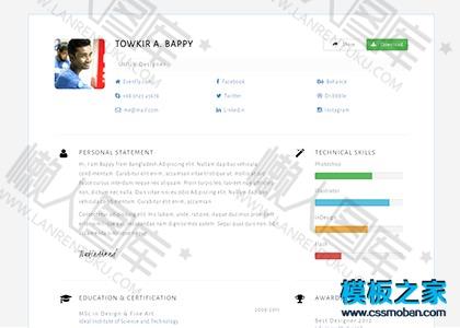 前端工程师web简历html5模板图2