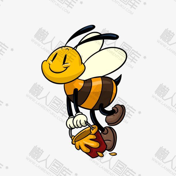 卡通蜜蜂采蜜图片