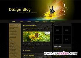 网页设计类博客模板