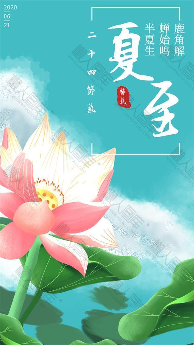 插画卡通传统节气夏至插画配图节日节气