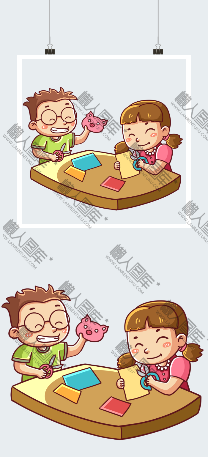 卡通儿童剪纸图片图2