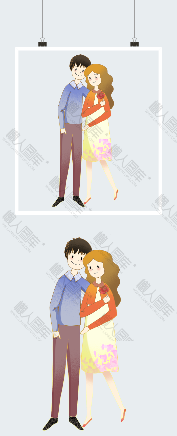 浪漫情人节插画图案图2