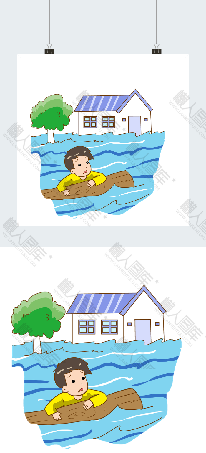 防洪抗灾插画图案图2