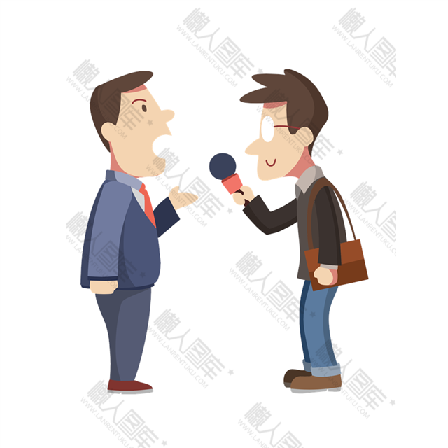 卡通手绘新闻采访用图图1