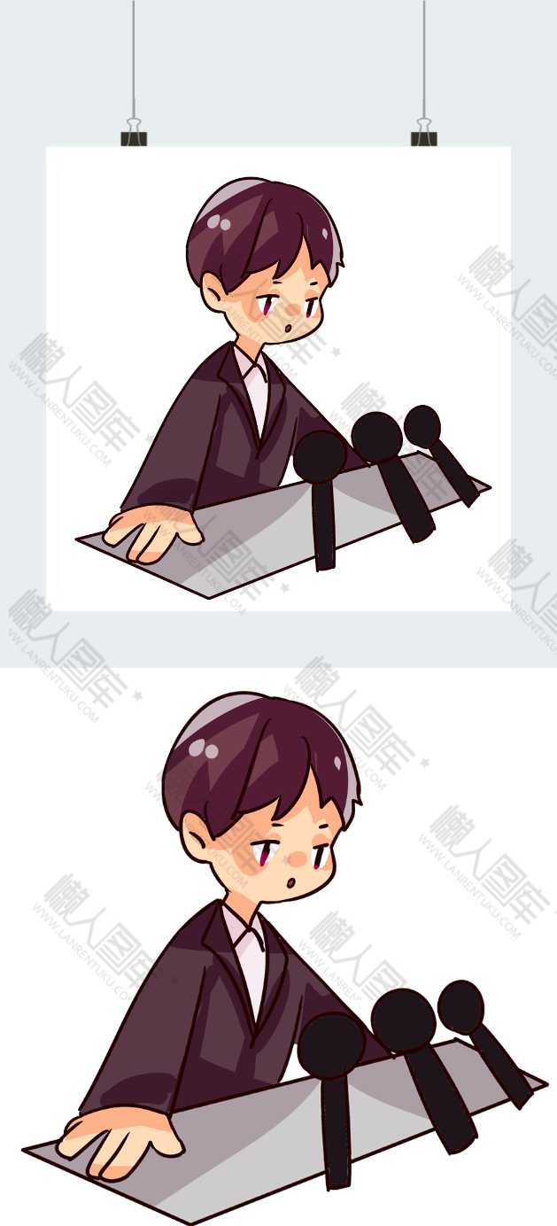 新闻发布会插画素材图2