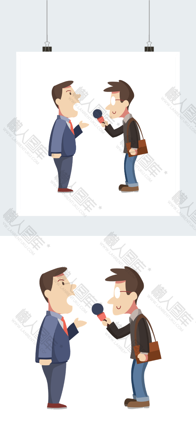 卡通手绘新闻采访用图图2