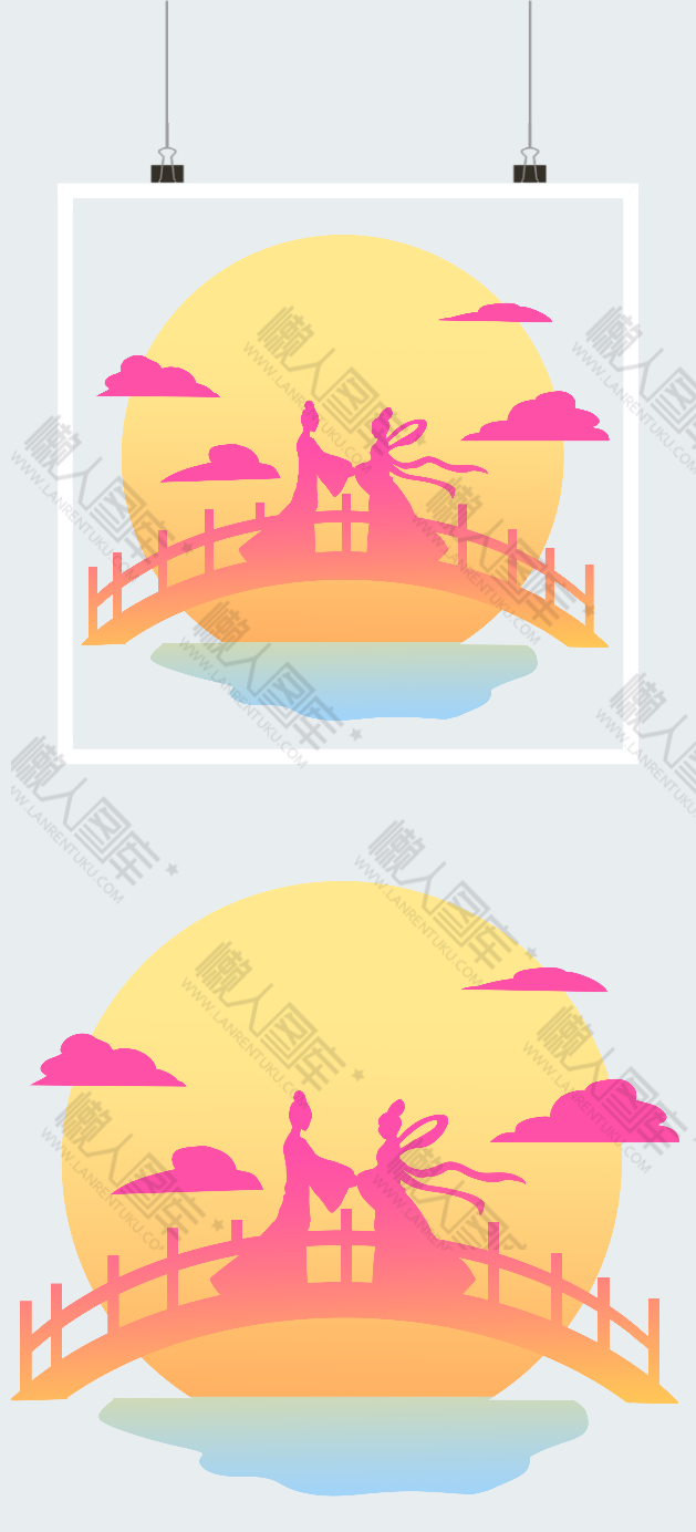 七夕节pop促销海报图2