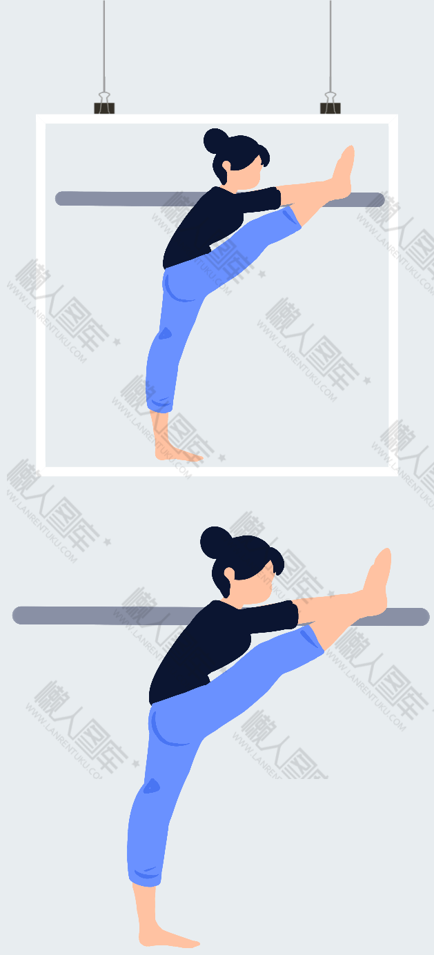 大家一起来健身插画图2