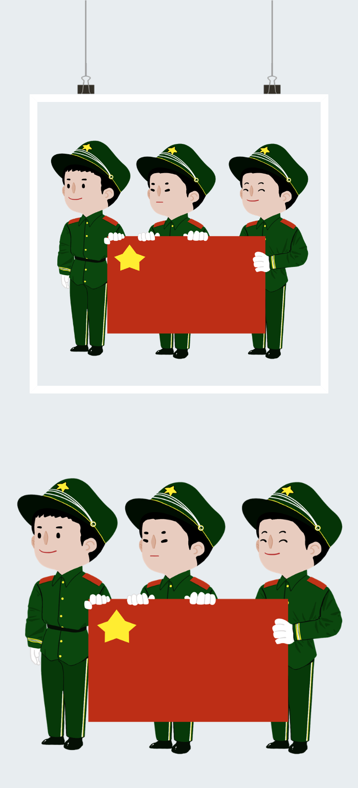 原创手绘风军人图片素材图2
