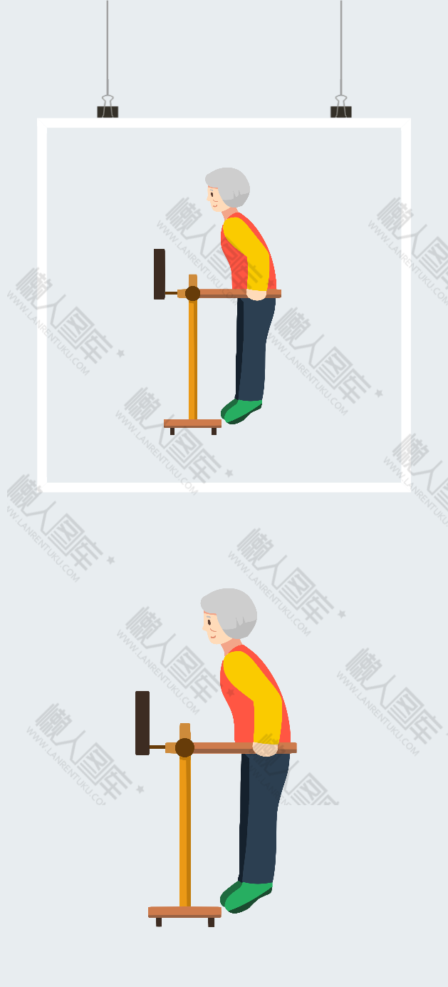卡通老年健身活动图片图2