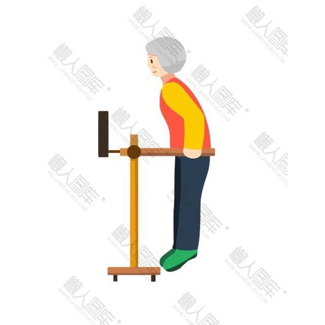 卡通老年健身活动图片图1