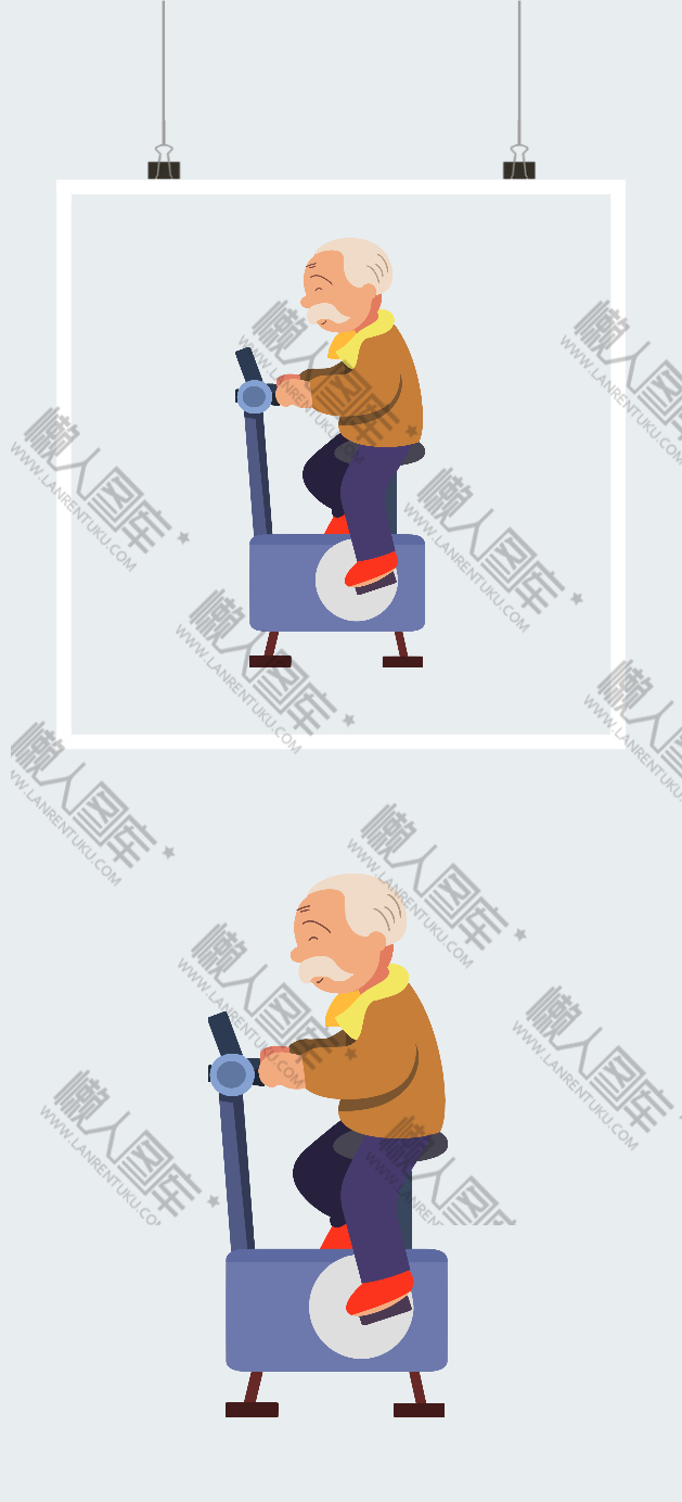全民健身卡通人物插画图2