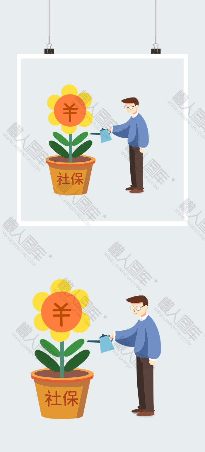男人在给花浇水图片图2