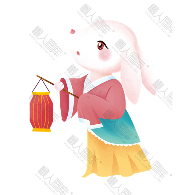 中秋节小白兔插画图1